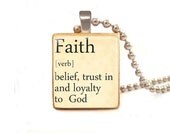 FAITH  Vintage dictionary definition  scrabble tile  pendant , Scrabble tile jewelry  - SALE  Buy 3 Get 1 free