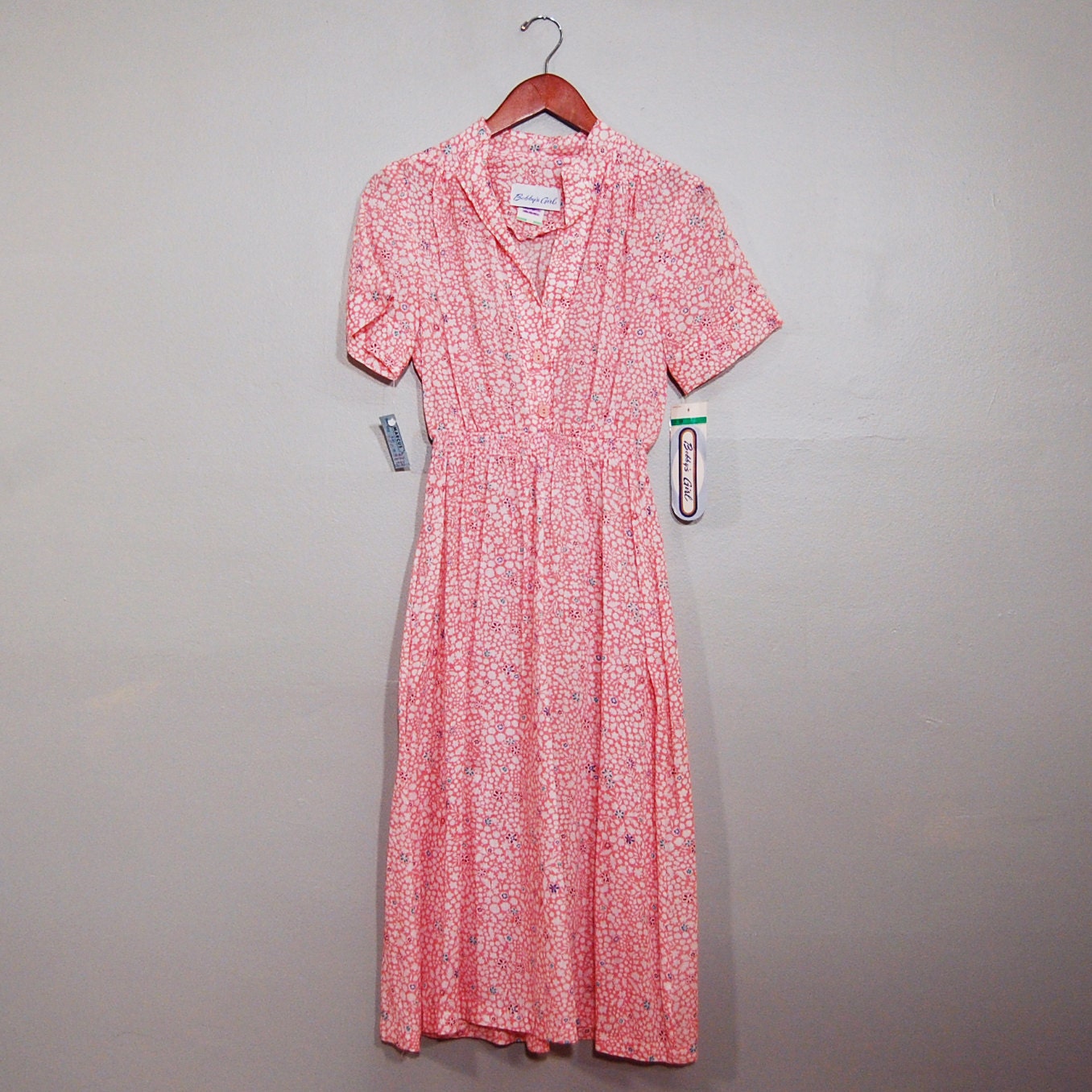 70s/80s Deadstock Springtime Dress, M