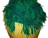 Knitted scarf Hand Made from Green vintage yarn