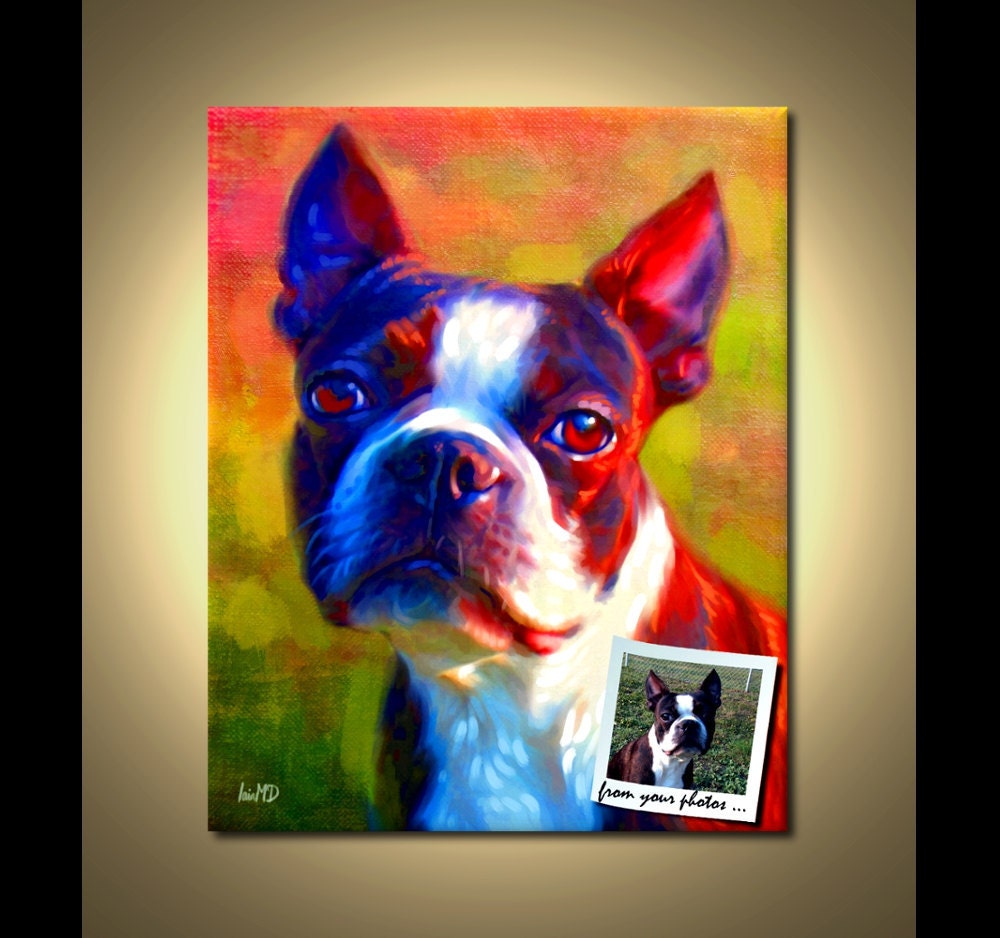 Custom Pet Portrait - your photo, my crazy RISK FREE portrait offer