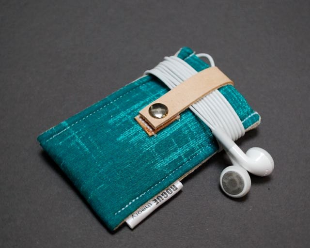 iPod Nano Case with Leather Strap / iPod Nano 1st, 2nd, 4th or 5th Generation Case / iPod Nano Cover / iPod Nano Holder - Paintbrush Teal