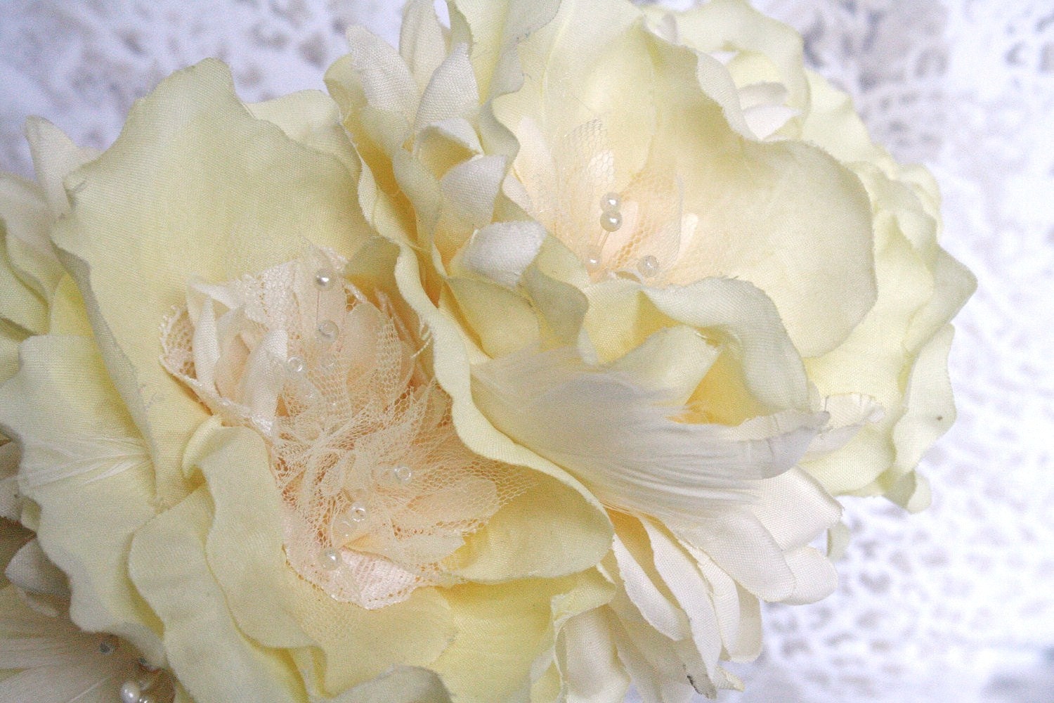 Bridal Flower Headband, Bridal Hair Flowers, Wedding Headpiece, Yellow Hair Flowers, Bridal Headband, Fascinator, Yellow
