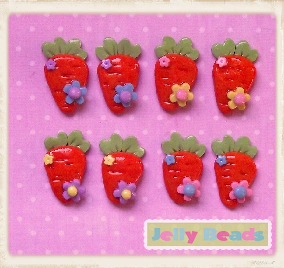 Fancy Bunny Food bead/charm/bow center set