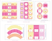 PINK LEMONADE Birthday Party or Baby Shower Printables - Pink and Yellow Printables Package - Girls Party Il_170x135