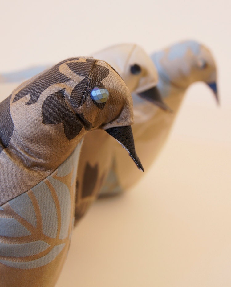 pigeon soft sculpture gray