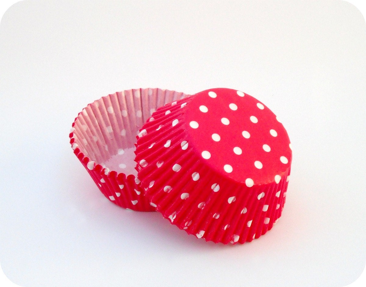 Red Polka Dot Baking Cups (50)