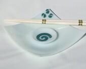Fused Glass 3 Piece Sushi Set