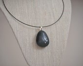 Beach Rock Necklace with Swarovski Crystals - Forest Dewdrops