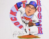 1986 Rocket Roger Clemens ringer T-Shirt - Size: L