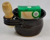 Men's Shave Mug, Gift for Him Wheel Thrown Stoneware Pottery