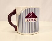 Vintage Dad Coffee Cup Mug, 1985, Shirt and Tie, Whimsical,