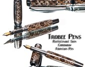 20% ALL PENS On SALE Now Rattlesnake Skin Fountain Pen Handcrafted Pen Unique fountain pen writing instrument
