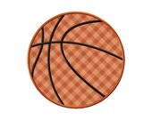 Applique Basketball Machine Embroidery Design - 5 Sizes