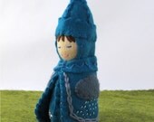 Meteorological Weather Gnome Doll in Blue-- Waldorf Inspired