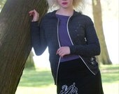 ON SALE Dancer Skirt 100 Percent Organic Cotton Black SMALL