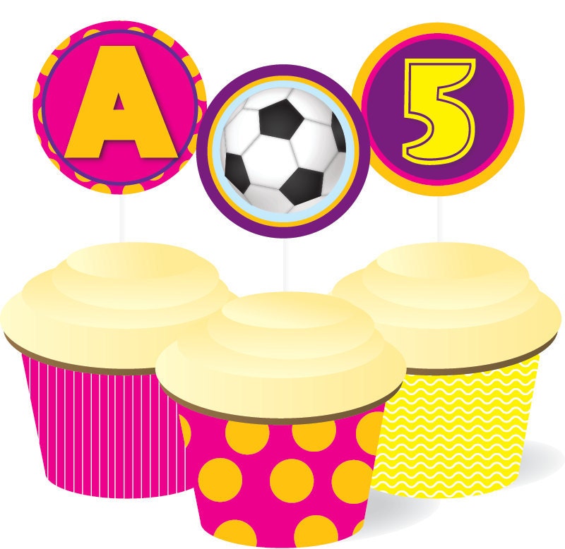 Soccer Birthday Party Cupcake Package