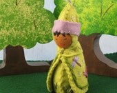 Dragonfly Gnome Doll in Green-- Waldorf Inspired