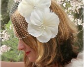 Bridal Hair Flowers, Wedding Hair Accessories, Ivory Hair Flower, Hair Accessories, Bridal, Wedding - Ready to Ship