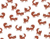 1 Fat Quarter Moda A Walk In the Woods by Aneela Hoey Foxlets Icing White