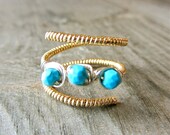 Beach Baby Sleeping Beauty Turquoise 14kt Gold Filled Ring