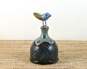 ceramic clay bird on lidded box