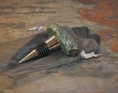 SALE Stone Bottle Stopper - Chrome