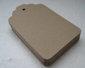Kraft Brown Die Cut Tag Labels for Gifts, Prices or Paper Crafts - Set of 130 - Large Il_170x135