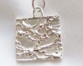 Silver Small Fluidity Square Pendant Jewellery