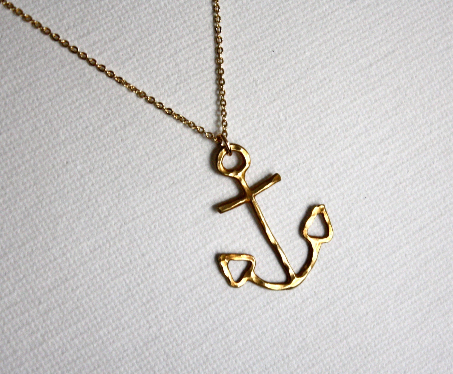 Brass Anchor Necklace