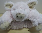 Microwave Lavender Pig Wrap, WASHABLE Removable Cover, 32"x10", Herbal Pig Bear Heat Pack - Pink Luxury Supersoft Plush