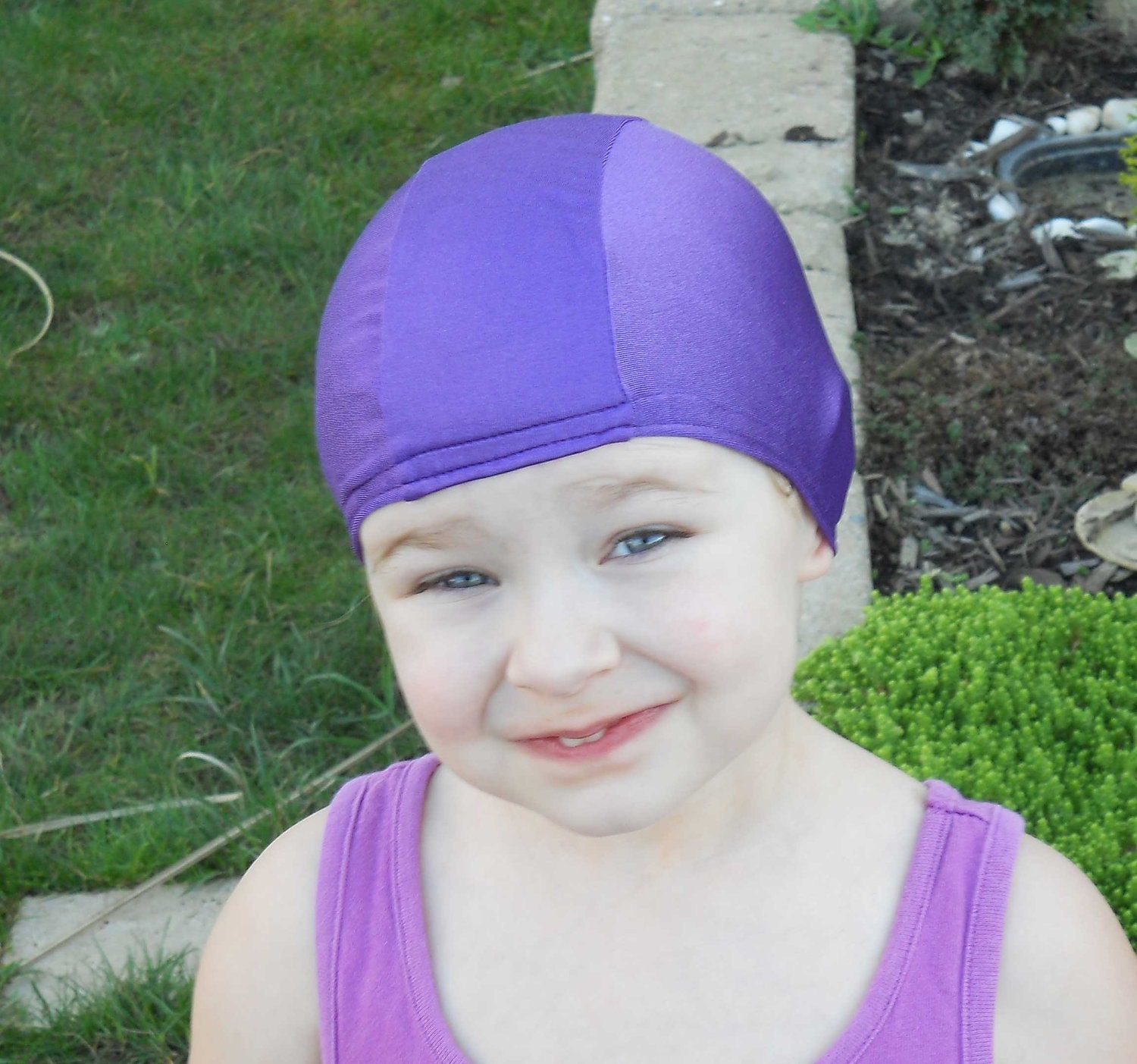 Purple - Lycra SWiM CaP- CHILD size