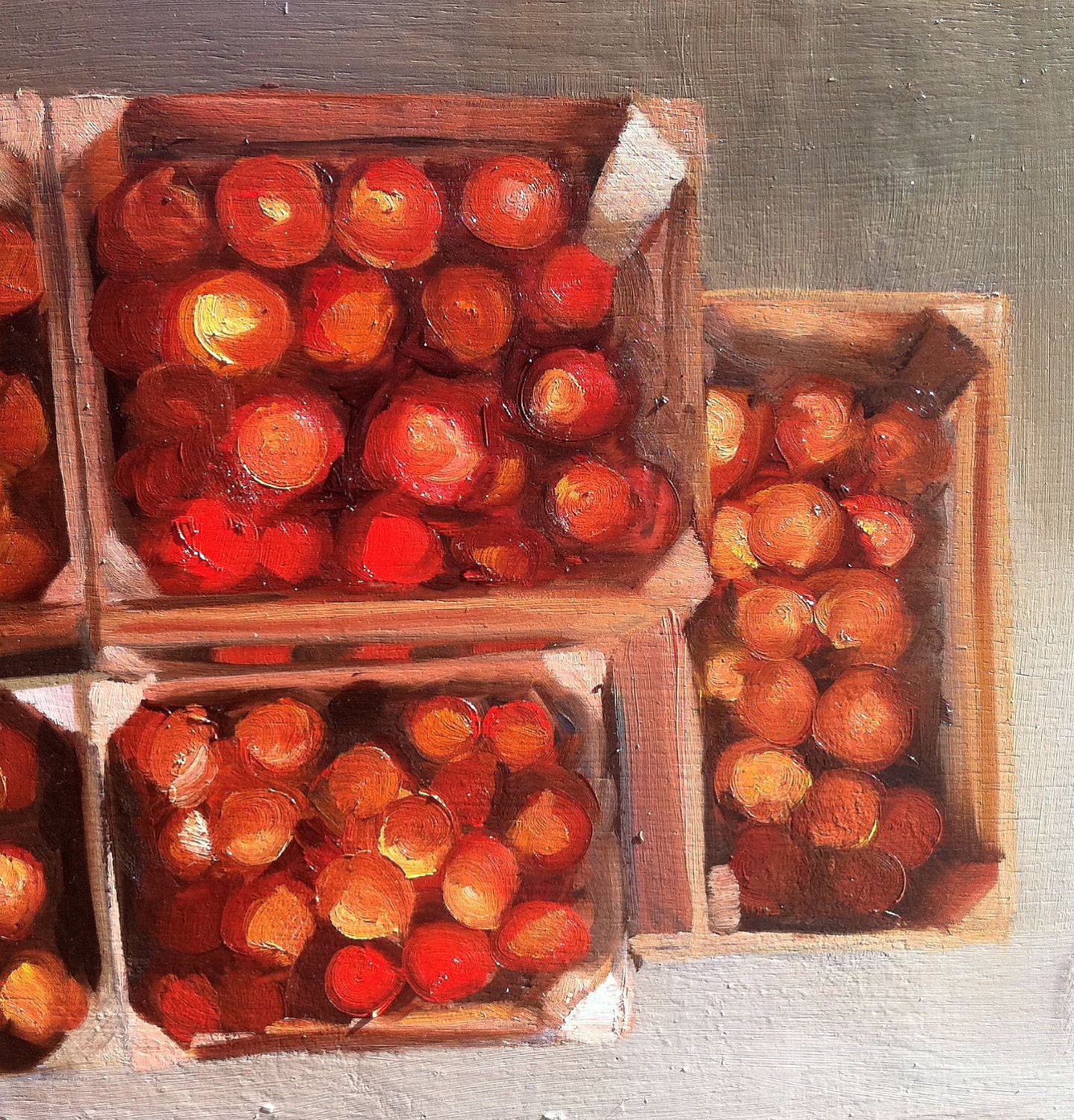 Leila's, 3rd week of March ,2 of 2, 2012, oil on wood, 19x19 cm