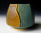 Square Teabowl with Carved Sides