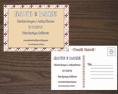 Pulp Wedding - Save the Date (Modern Moroccan) Postcard