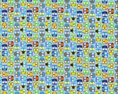 Timeless Treasures Fabric - Mini Tossed Owls Blue, Mod Fabric, Designer Fabric