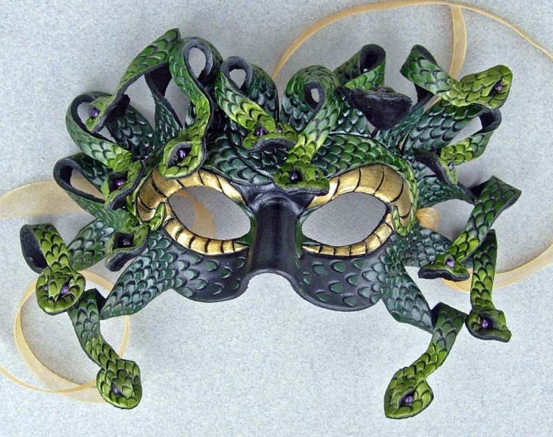 Custom Medusa Leather Mask for nursebeca