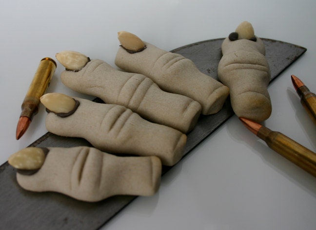Zombie Apocalypse Party Pack of 30 Loose Cookies: Maple or Almond "Zombie Parts"