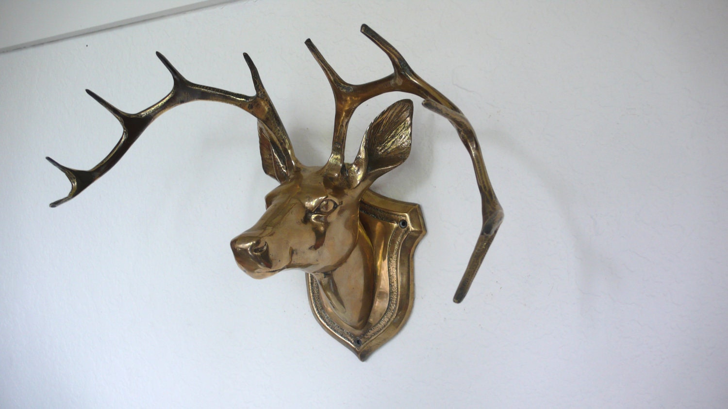 Brass Deer Head Mount