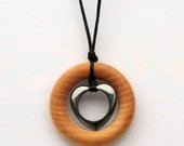 Nursing Necklace with Heart Shaped Hematite Pendant