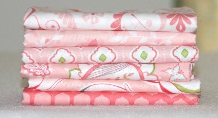 Bella Butterfly Pink Fabric Bundle, Patty Sloniger for Michael Miller, 6 Half-yards (3 yards)