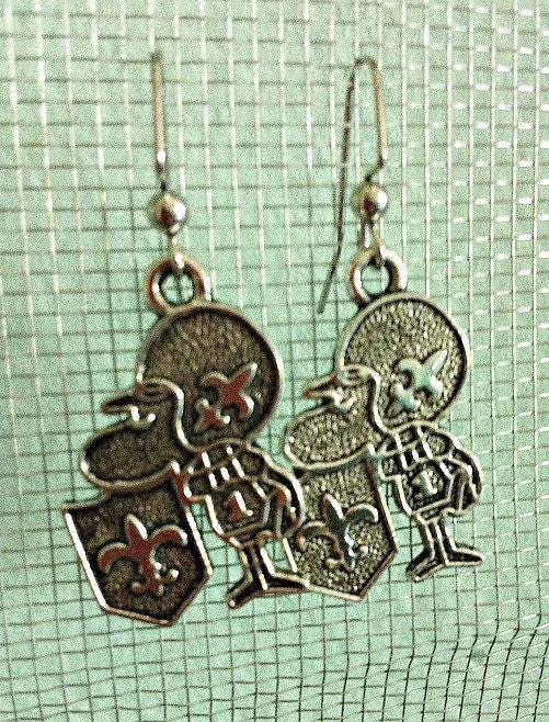 New Orleans Saints Silver Player Earrings