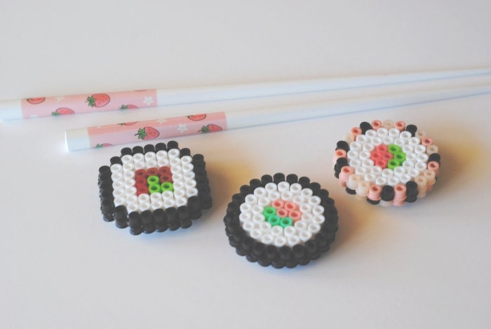 3 Piece Chunky Sushi Magnet Set