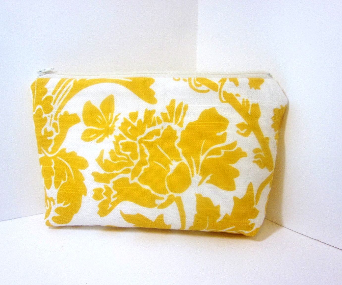 Medium Cosmetic Pouch   Spring Yellow Flower