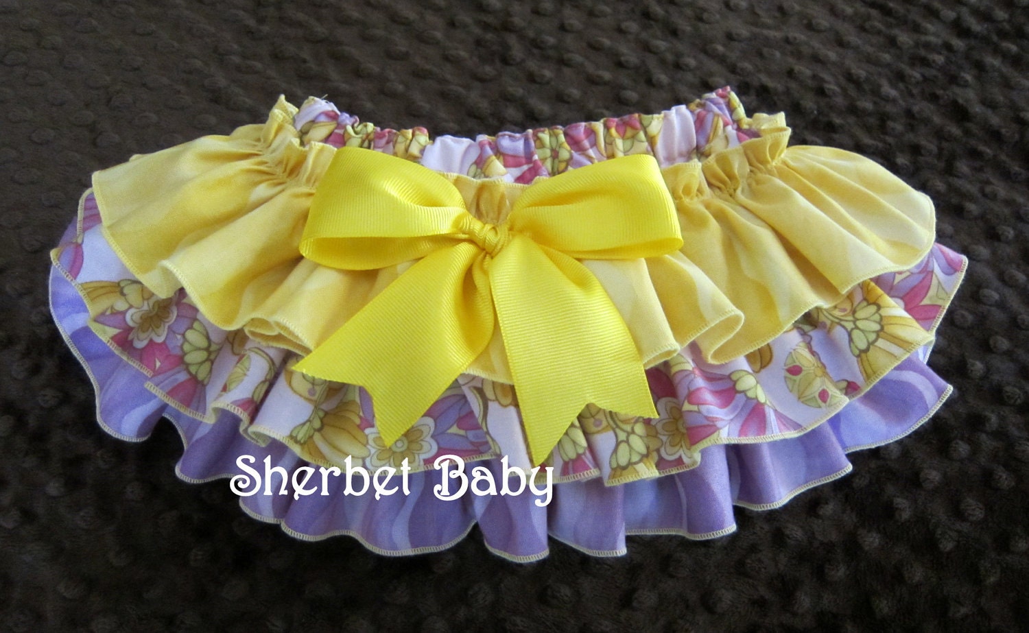 Sassy Pants Oh So Sweet Ruffle Ruffles Ruffled Eden in Paradise Lavender Purple Lilac Yellow