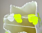 Tiny Hearts Paper Garland Neon Yellow