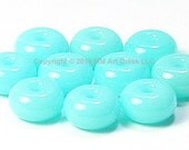 Glass Beads Lampwork sra Light Cyan SPACER SHOP