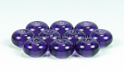 Lampwork Spacer Beads sra Glass Purple SPACER SHOP