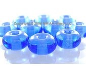 Handmade Lampwork Beads Glass Dark Blue SPACER SHOP