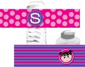 Sleepover Birthday Party Water Bottle and Juice Box Wrappers