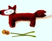 Whimsical Felt Fox, Stuffed Woodland Plush Toy